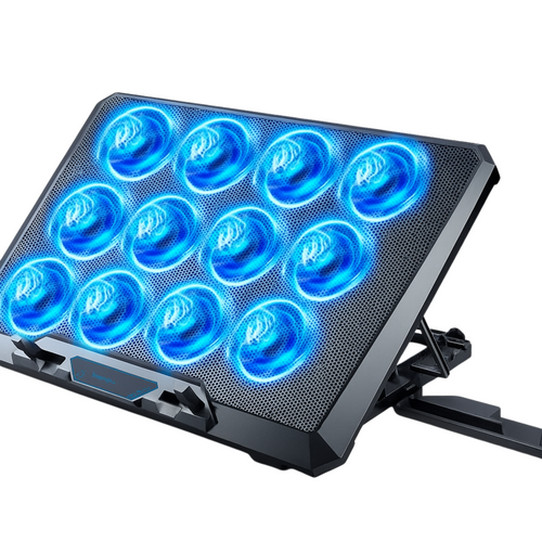 Laptop cooling pad with 12 fans