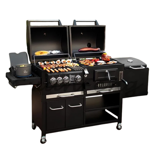 Professional gas and charcoal grill