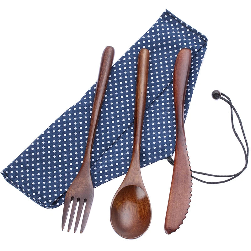 Bamboo cutlery set
