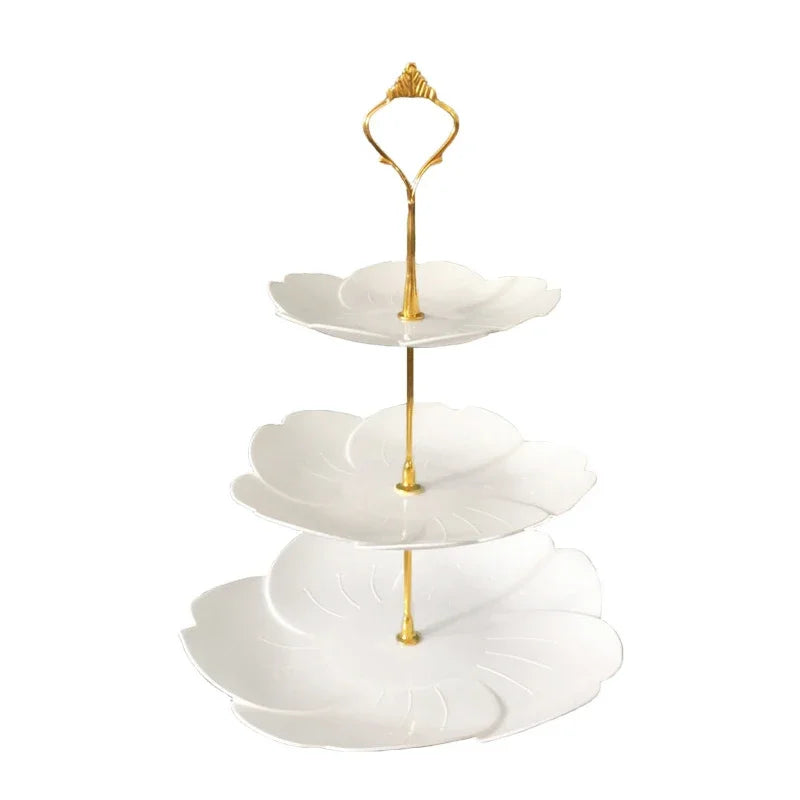 European 3-tier fruit and cake stand
