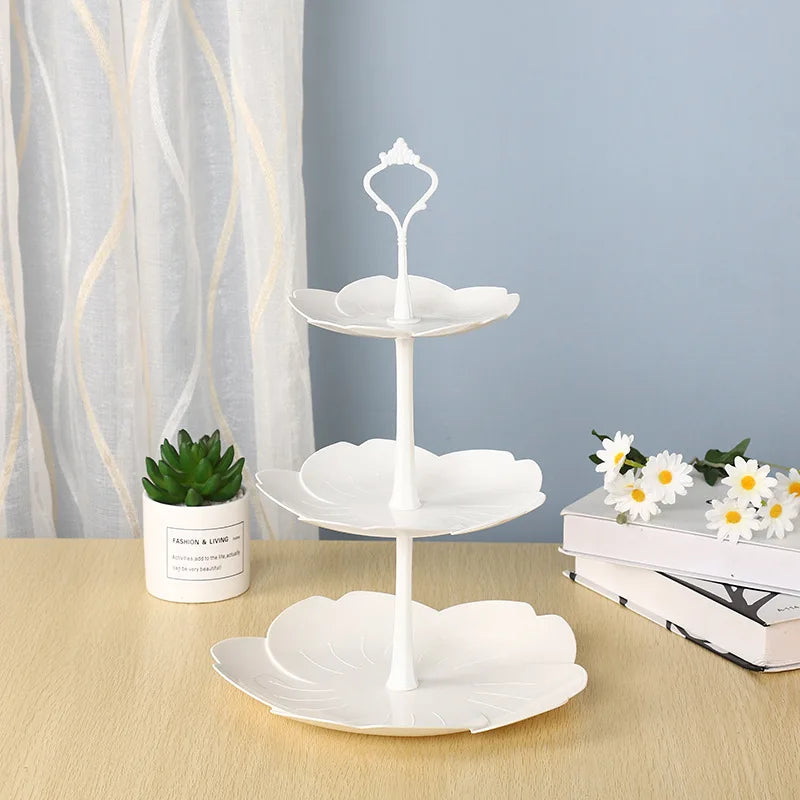 European 3-tier fruit and cake stand
