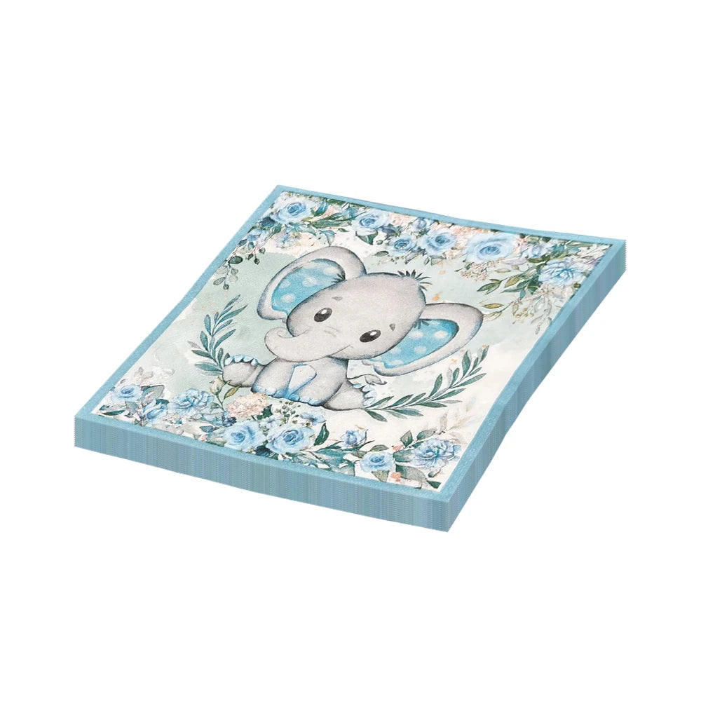 Cute elephant napkins 20 pieces