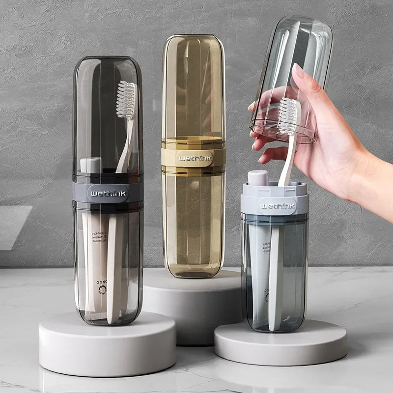 Transparent toothbrush box for travel &amp; on the go