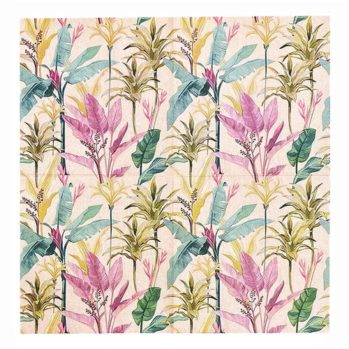 Flower motif paper napkins