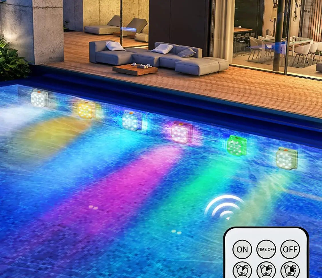 Rechargeable LED pool light with remote control
