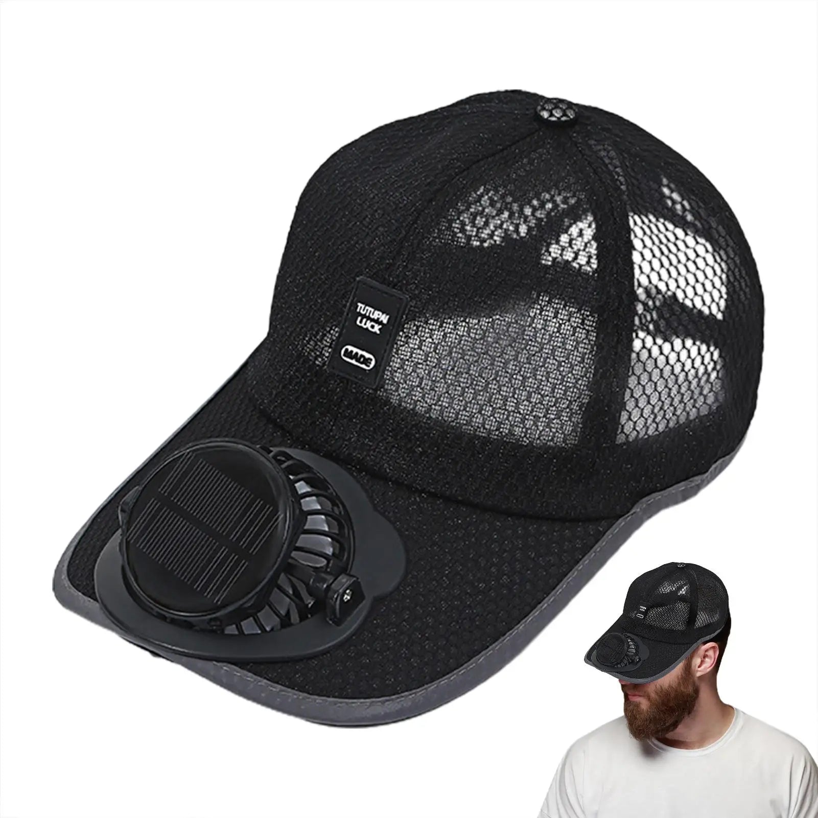 Solar-powered ventilation hat