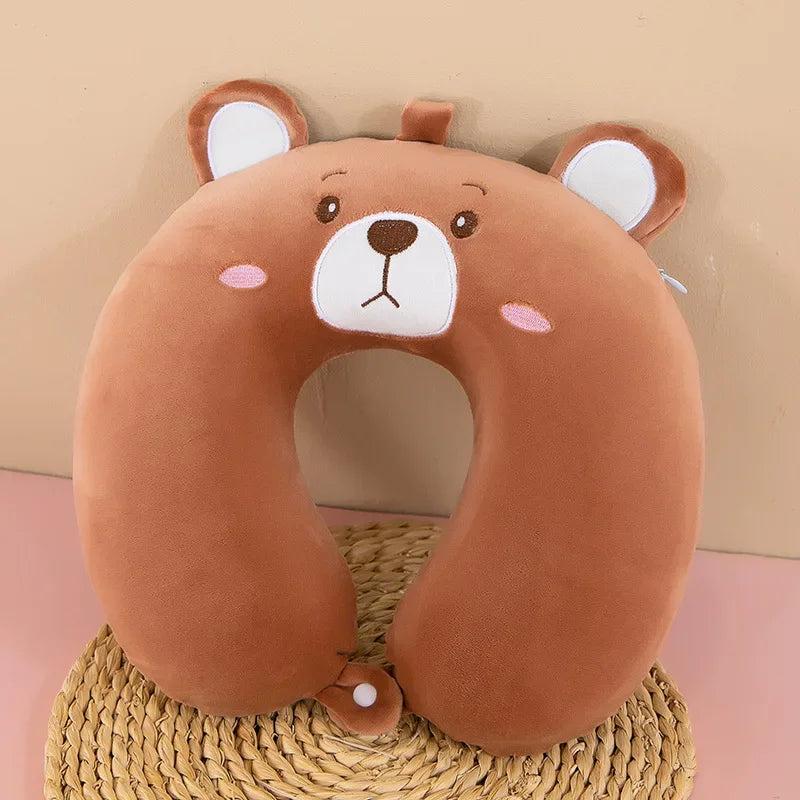 Children's neck pillow with memory foam