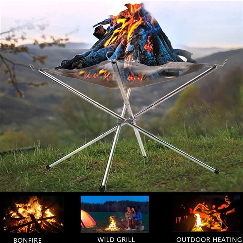 Foldable outdoor fire pit