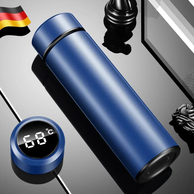 Thermos bottle with temperature display