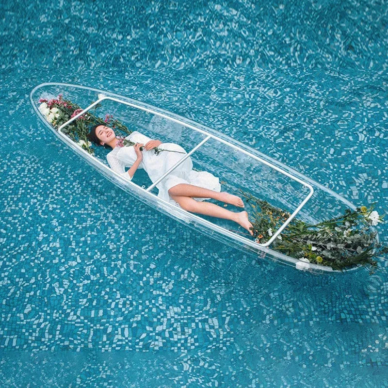 Transparent polycarbonate kayak