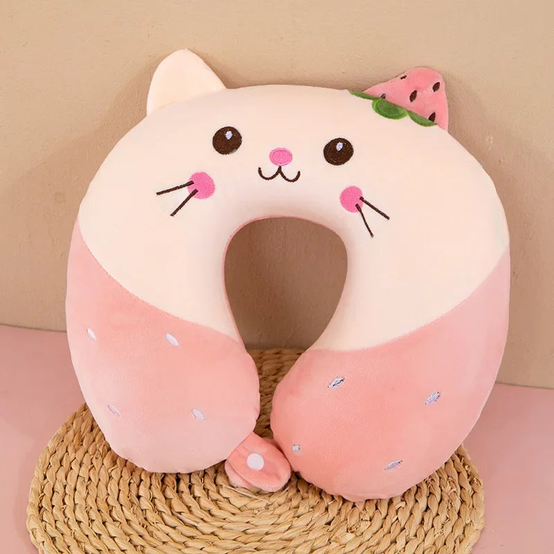 Children's neck pillow with memory foam