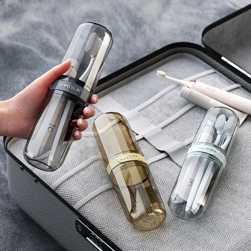 Transparent toothbrush box for travel &amp; on the go