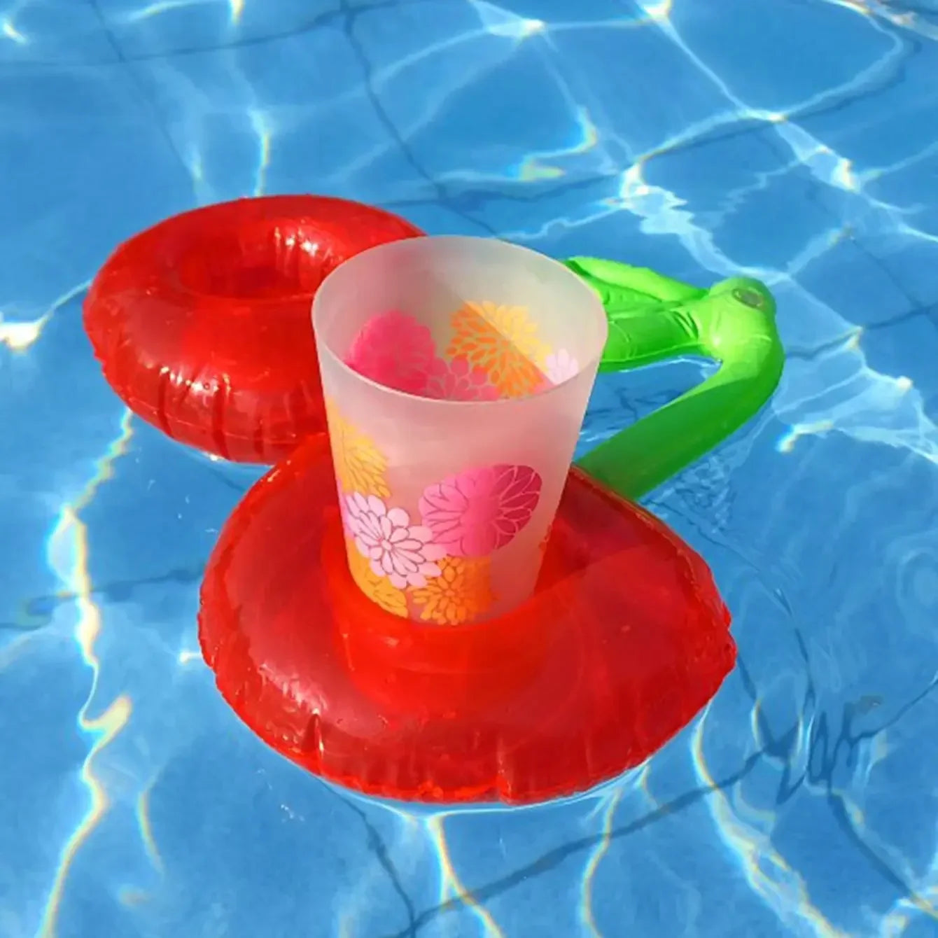 Inflatable cup holder