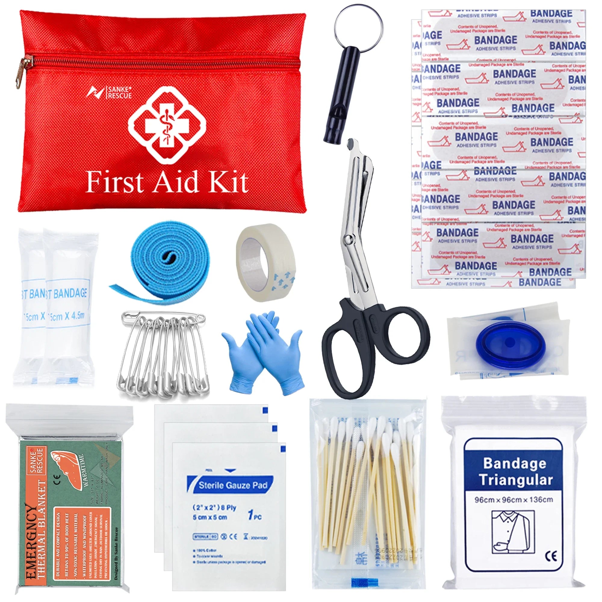 Survival &amp; First Aid Kit 24-in-1