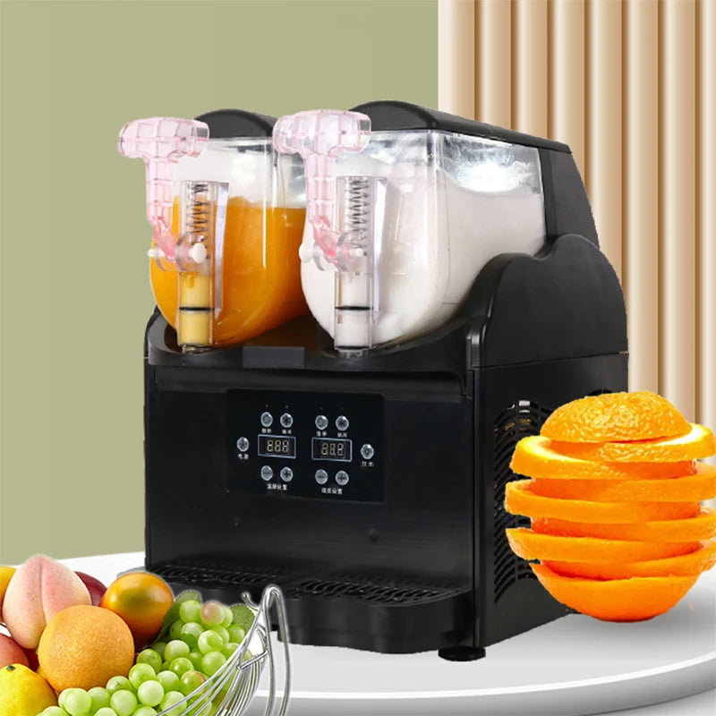 Double cylinder slush machine for commercial and home use (2x3 liters)