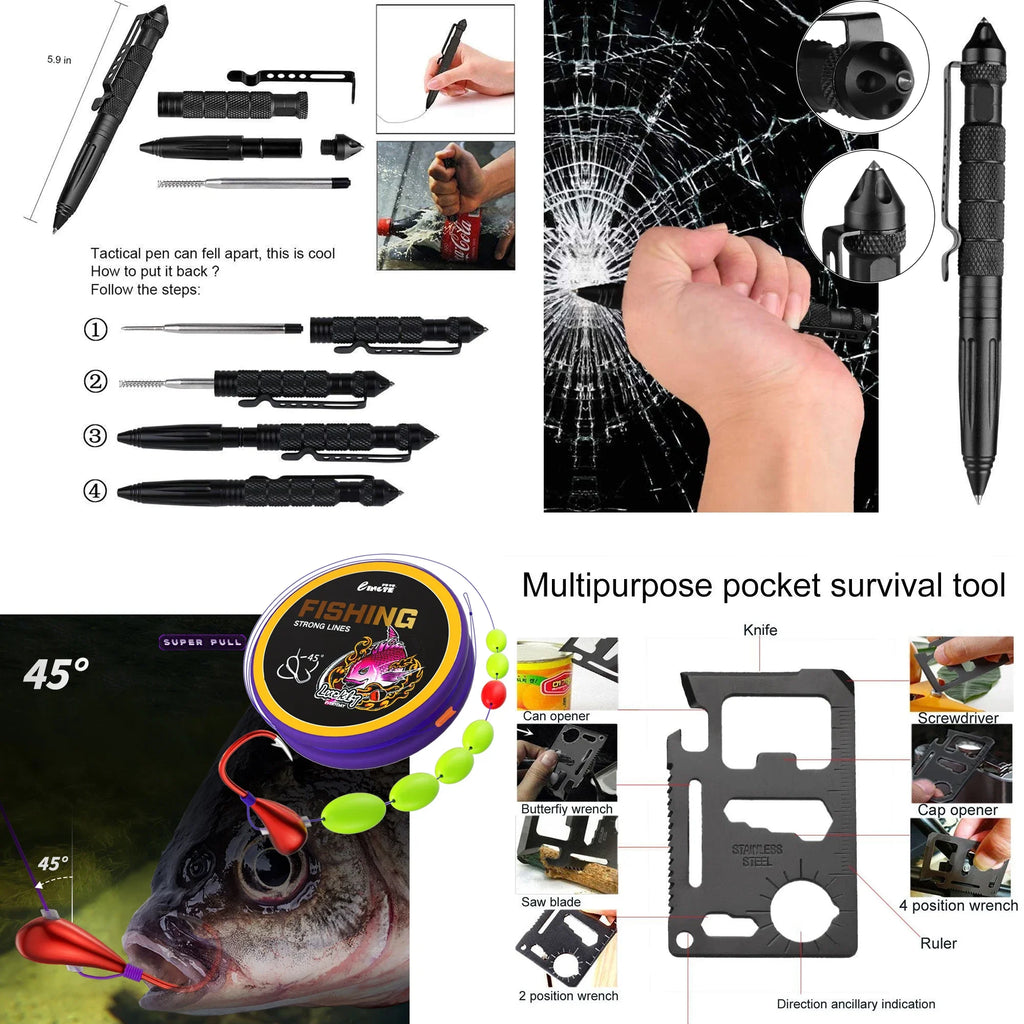 Survival &amp; First Aid Kit 24-in-1
