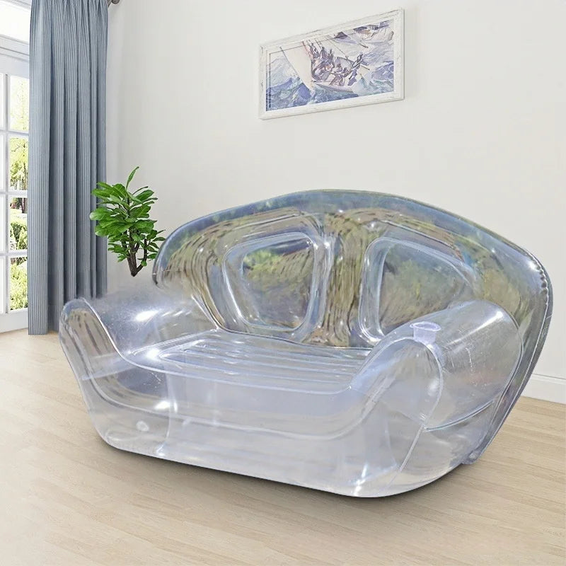 Transparent Inflatable Double Sofa