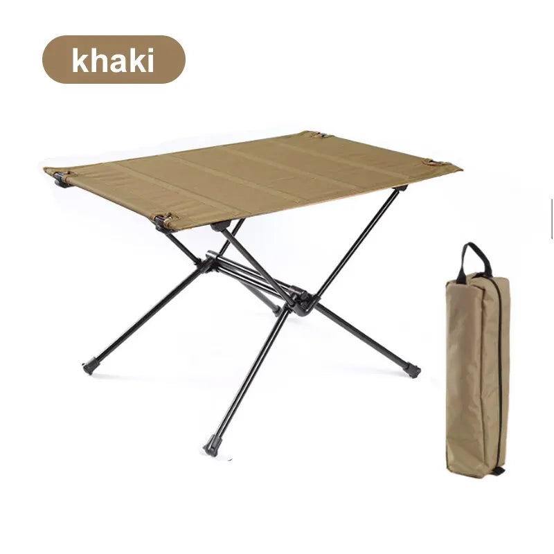 Foldable camping table made of aluminum