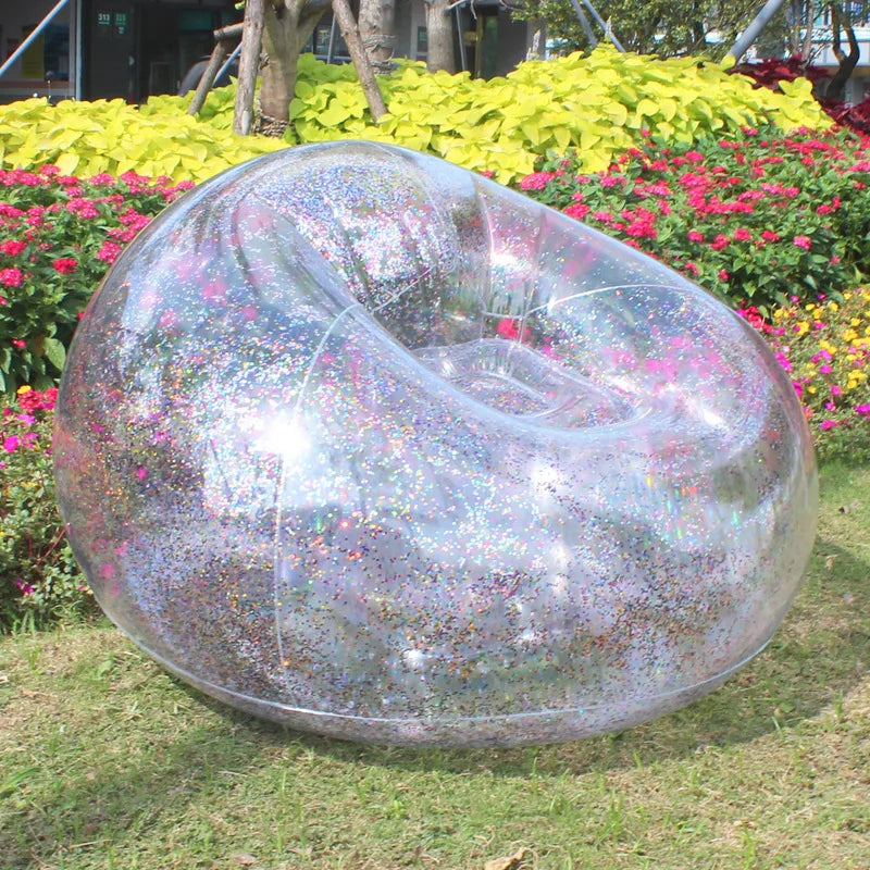 Inflatable Lazy Sofa with Sequins