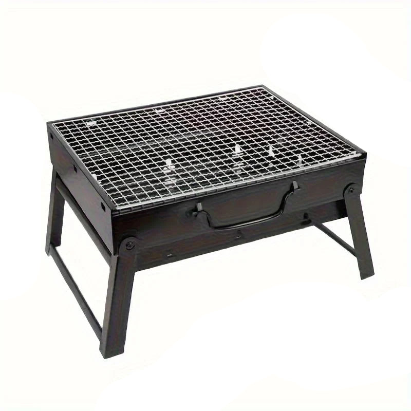 Portable mini charcoal grill made of stainless steel