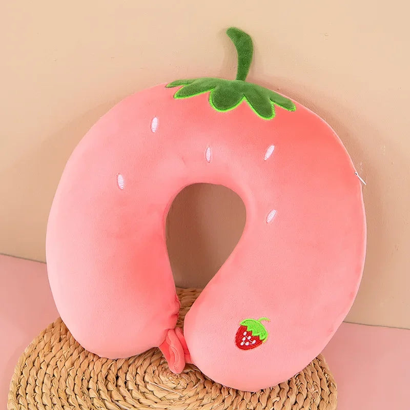 Children's neck pillow with memory foam