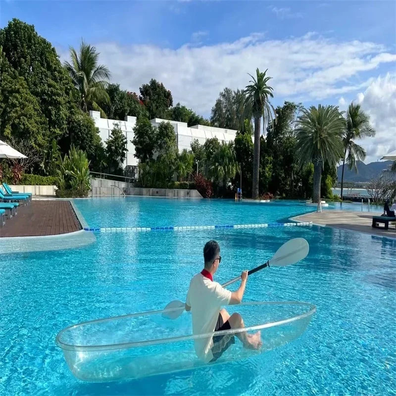 Transparent polycarbonate kayak