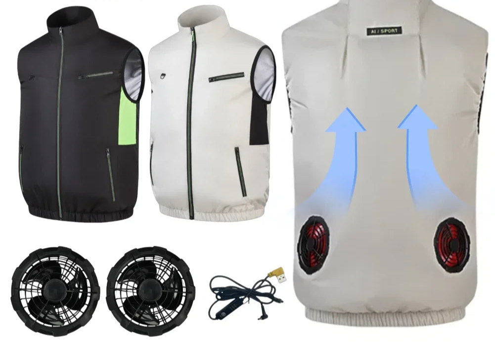 Cooling vest with fan