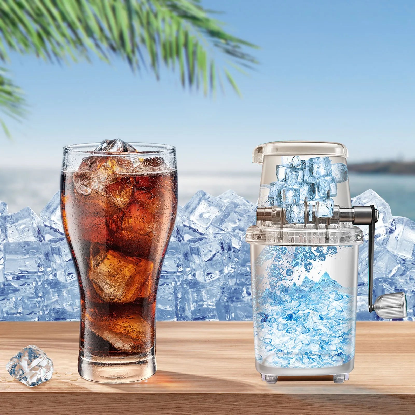 Manual ice crusher machine