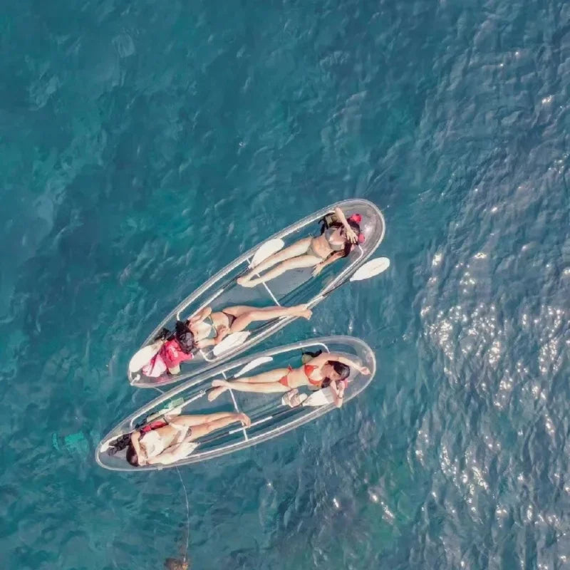 Transparent polycarbonate kayak