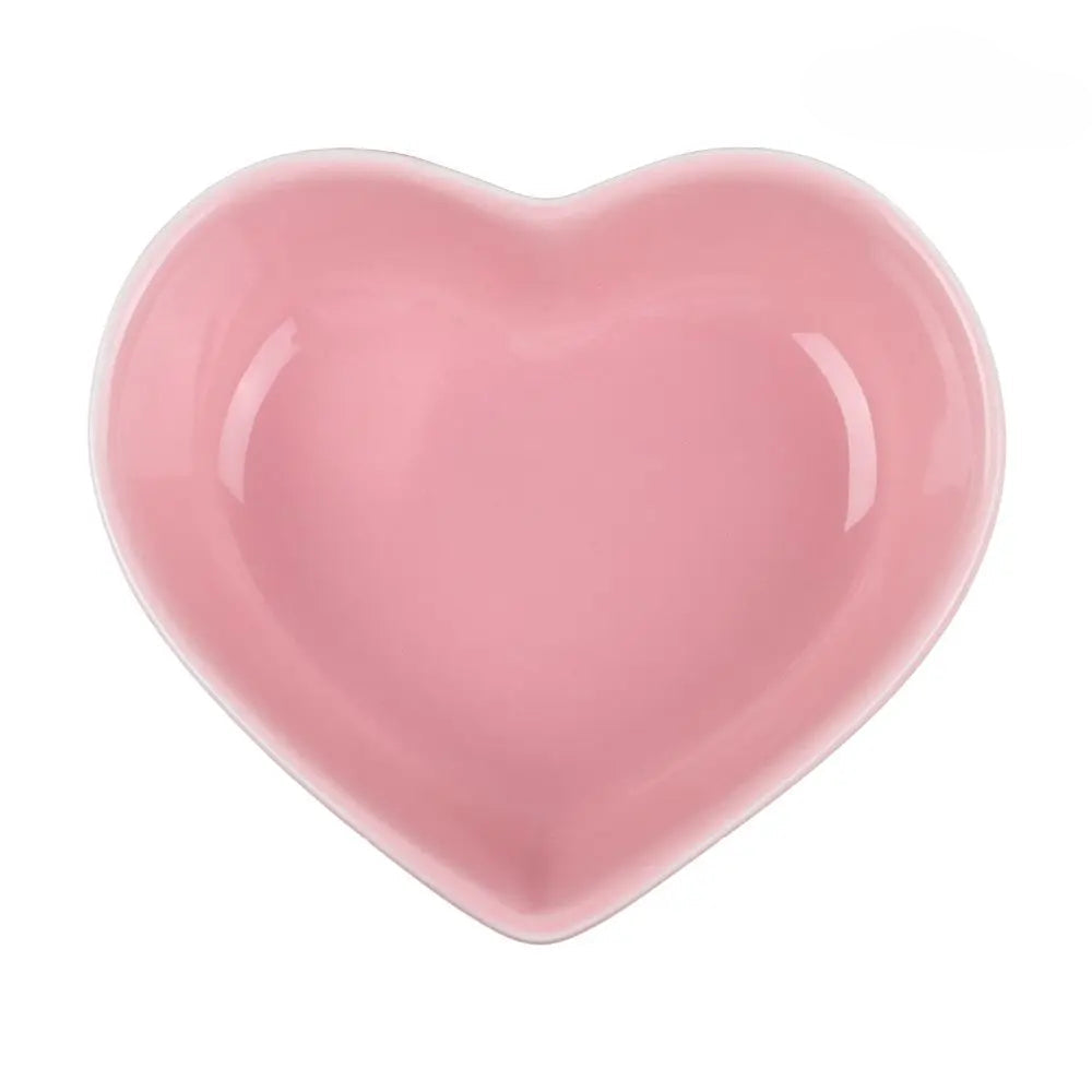 Heart-shaped ceramic sauce bowl