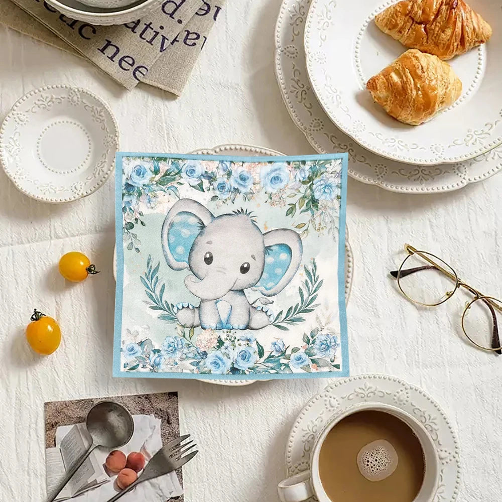 Cute elephant napkins 20 pieces