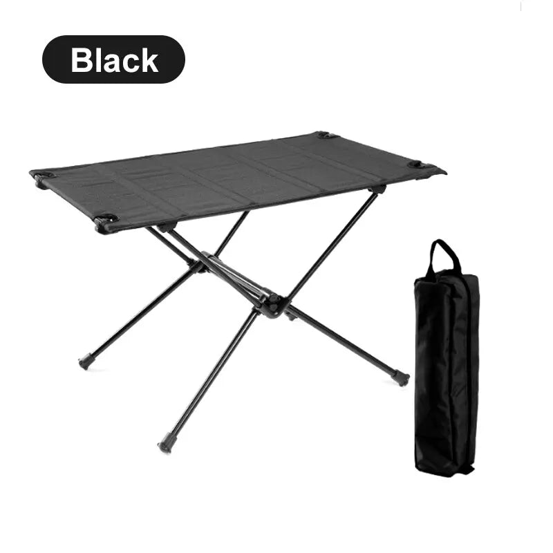 Foldable camping table made of aluminum