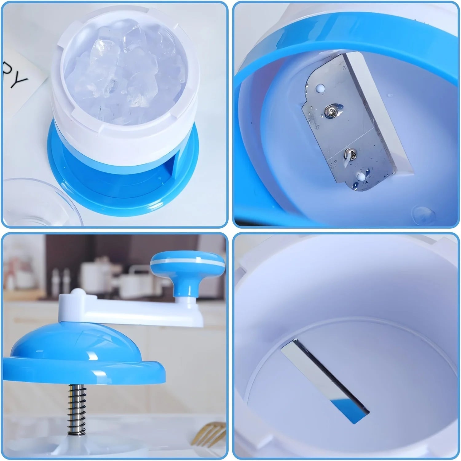Portable snow cone and ice crusher