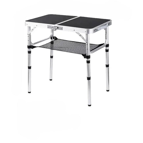 Foldable camping table with 3 heights