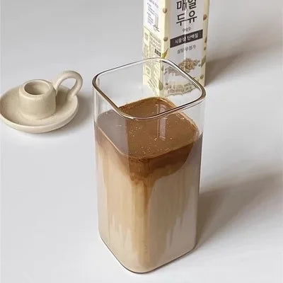Heat-resistant glass with lid &amp; straw (400ml)