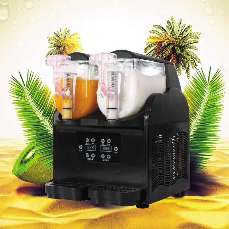 Double cylinder slush machine for commercial and home use (2x3 liters)